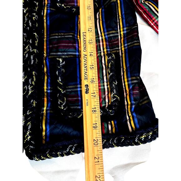 J. Crew Holiday Tartan Plaid Quilted Collarless Jacket w/ Pockets Sz 0 NWT - Picture 12 of 15
